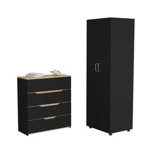 NicBex Armoire Wardrob + Dresser with Double Doors & Shelves & Drawers for Bedroom - 1 of 4