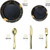 Chateau Fine Tableware 180-Piece White & Gold Plates Dinnerware Set - image 2 of 4