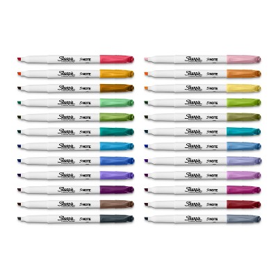 Sharpie S-Note 24pk Creative Marker Highlighters Chisel Tip Multicolored