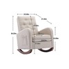 CAVINAS Polyester Glider Rocking Chair with High Backrest,Cozy Upholstered Rocking Chairs,Nursery Accent Chair for Bedroom - 3 of 4