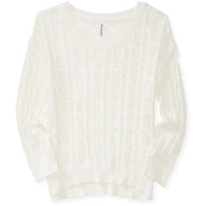 Aeropostale Womens Sheer Cable Pullover Sweater - 1 of 1