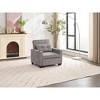 NicBex 3-in-1 Convertible Sleeper Chair,Tech Cloth Folding Sofa Bed with USB Ports,Comfortable Couches with 4 Side Pockets for Living Room,Light Gray - 2 of 4
