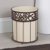 iDesign Metal Vine Trash Can with Insert - Set of 2 - Vanilla/Bronze - 3 of 4