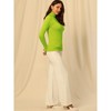Hobemty Women's Pullover Sweater Top Long Sleeve Turtleneck Knit Tops - 3 of 4
