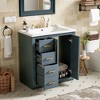 NicBex 30" Bathroom Vanities with Ceramic Sink Combo,Solid Wood&MDF Storage Cabinet for Bathroom,Chic Vanity Set,4"Faucet Hole(No Faucet) - 2 of 4
