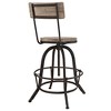 Modway Procure Wood Bar Stool - Bar and Counter Height , Pine seat, Metal - 3 of 4
