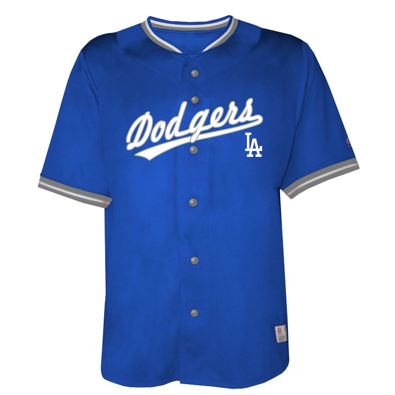 MLB Los Angeles Dodgers Men&#39;s Button Down Jersey, 1 of 4