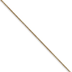 Black Bow Jewelry 0.75mm, 14k Yellow Gold, Cable Chain Necklace - 1 of 4