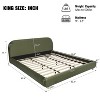 Christopher Knight Home Paine Modern Velvet Upholstered Platform Bed with Curve-Shaped Headboard - 3 of 4