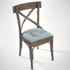 Gripper Non-Slip 15" x 16" Gingham Tufted Chair Cushions Set of 2 - 2 of 3
