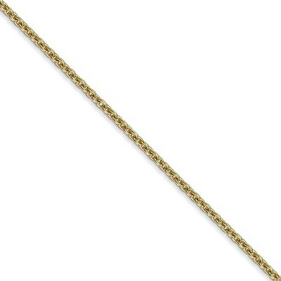 Black Bow Jewelry 2mm 10k Yellow Gold Solid Cable Chain Necklace