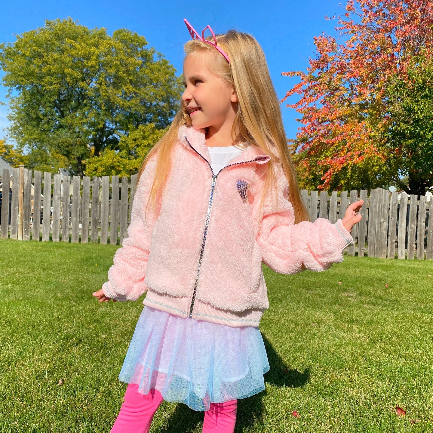 Куртка Rokka&Rolla Faux Shearling Jacket Fleece Warm Coat -Pink для девочек, цвет: Розовый — фото 3