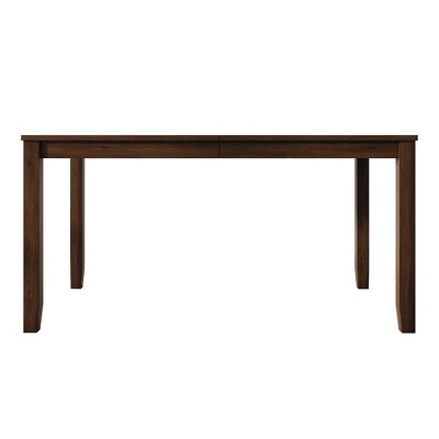 Brown Rectangular Wood Veneer Dining Table with MDF Base