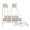 DOMETOUR Twin Over Full Metal Bunk Bed with Trundle, Ladder, Guardrail, No Box Spring, Under Bed Storage, Easy Assembly - 4 of 4