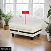 DOMETOUR White and Black Semi-PU Leather Storage Ottoman Modern Upholstered Footrest Bench with Hidden Compartment for Living Room or Bedroom - 2 of 3