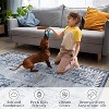 Vintage Washable Rug, Distressed Floral Low Pile Non-Slip Soft Accent Carpet for Living Room, Bedroom, Nursery, Entryway - 2 of 4