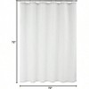 Waffle Weave Shower Curtain 50 Poly 50 BCI Cotton White 72x72 Inch Soft Absorbent Bath Textile - 4 of 4