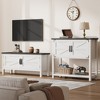 Farmhouse Entryway Table with 2-Door Cabinet, Wood Console Table with Storage, Coffee Bar Cabinet, Sofa Tables Buffet Sideboard - 4 of 4
