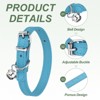 Unique Bargains Dog Collar with Bell Adjustable Buckle PU Leather Dog Collars - 3 of 4