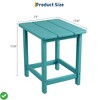 Outdoor Square Side Table - Adirondack Style Patio End Table for Pool Beach - Weather Resistant & Easy Setup - 3 of 4