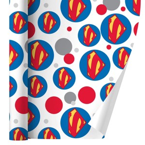 Superman New 52 Shield Logo Gift Wrap 30" x 72" - 1 of 4