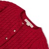Hope & Henry Girls' Long Sleeve Classic Cable Cardigan Sweater, Kids - 2 of 4