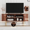 TV Stand, Modern TV Console Table with Storage Compartment and Sliding Door, Gaming Entertainment Center with Cabinet for Living Room, Bedroom - 4 of 4
