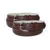 CTM Women's Leather 1 1/8 Inch Dress Belt (Pack of 2) - 4 of 4