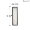 Possini Euro Design Belfonte Modern Outdoor Wall Light Fixture Bronze LED 16 1/4" White Glass for Post Exterior Barn Deck House Porch Yard Patio Home - 4 of 4