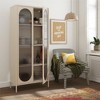 Luna Tall 2 Door Accent Cabinet with Fluted Glass - Mr. Kate - 3 of 4