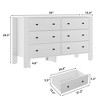 6 Drawer Dresser for Bedroom, Modern Wide Dresser Organizer with Storage Drawers, Wooden Chests of Drawers - 2 of 4
