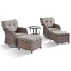 Belord 5 Pieces Small Patio Furniture Set with Patio Swivel Gliding Rocker Chairs, Weather Resistant Outdoor Conversation Set with Wide Back Rocker - 4 of 4