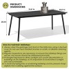 Crestlive Products Outdoor Dining Set Patio Dining Table with folding Dining Chairs Wooden-Like Top and Aluminum Frame Umbrella Hole - 3 of 4