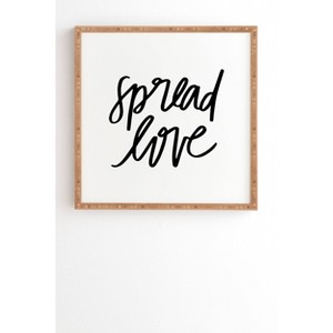 12" x 12" Chelcey Tate Spread Love Bamboo Framed Wall Art - Deny Designs - 1 of 4