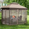 10' x 12' Octagonal Canopy Tent Patio Gazebo Canopy Shelter W/ Mosquito Netting - 2 of 4