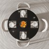 SpassWay 30"H Round Fashion Wooden Table Suitable for Kitchen Conference and Gaming Use One Pedestal Black/Walnut/Natural Wood - 4 of 4