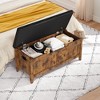 Storage Bench 39.4” Wooden Chest Storage Box with 2 Safety Hinges, Large Entryway Benches with Flip-Top, for Living Room, Bedroom, Easy Assembly - 4 of 4