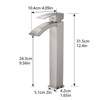 Grungis Single Hole Bathroom Sink Faucet,Single Handle Waterfall Bathroom Faucets for Home Sinks - 3 of 4