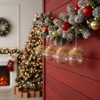 SEVOBAL Tree Ornaments 4 PCS Set 4.7" Glass Christmas Ball Ornaments Holiday Hanging Tree Decorations for Party Tree Decor, White, 4.7"*4.7"*4.7" - 3 of 4