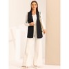 Allegra K Women's Sleeveless Notched Neck Casual Office Blazer Vest - 4 of 4