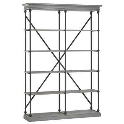 84" Belvidere 5 - Shelf Etagere Bookshelf Gray - Inspire Q