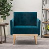 LOVMOR Modern Accent Chair w/Rose Golden feet & Upholstered,leisure single sofa for Living Room Bedroom Office - 2 of 4