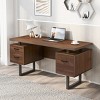 Computer Desk Modern with File Drawer and Storage Space for Home Office 59in Wide-3irtyhousy - 2 of 4