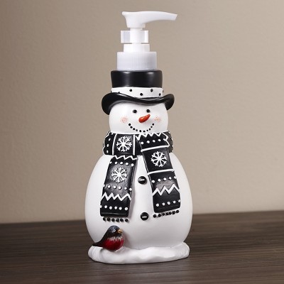 Lakeside Snowman Soap / Lotion Pump Dispenser with Vintage Look