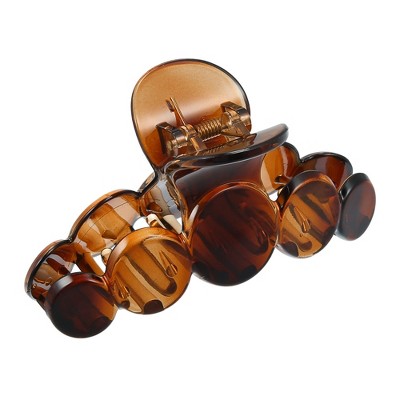 Unique Bargains Women's 3.94" Claw Clip Hair Accessories Non-Slip Plastic Brown