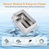 LunaLulinlk gray Stainless steel cat litter box with lid, cat litter box with pedal filter and scoop - 2 of 4