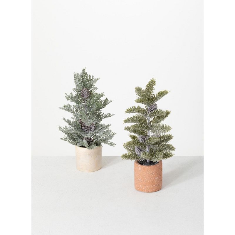 Sullivans 1.25' Potted Pine Artificial Tree, Green, 1 of 7
