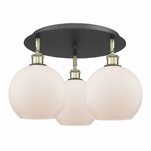 Athens - 3 Light Flush Mount In Industrial Style-10.5 Inches Tall and 19.75 Inches Wide - 1 of 1