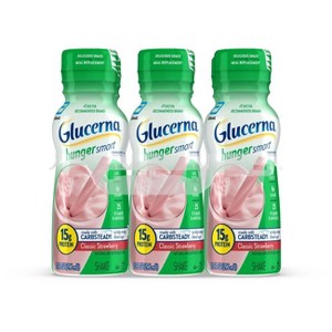 Glucerna Hunger Smart Nutrition Shake - Classic Strawberry - 6ct/60 fl oz - 1 of 4