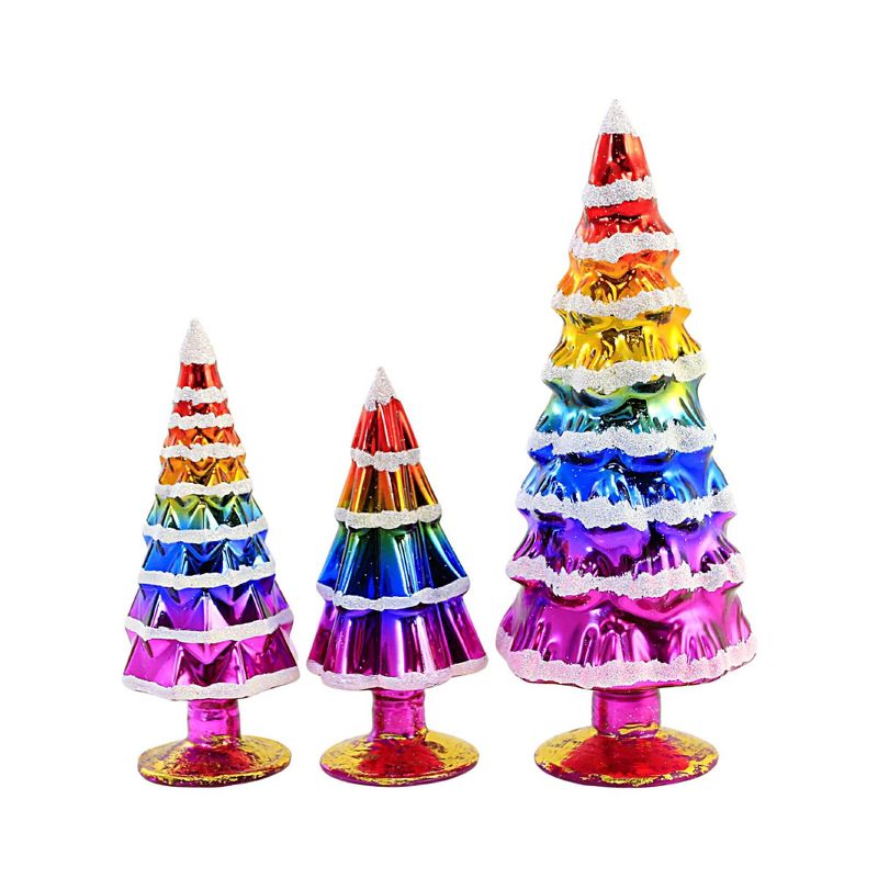 Cody Foster 7.0 Inch Small Rainbow Hue Trees Easter Spring Lgbtq Decorate Decor Village Mantle Tree Sculptures, 2 of 4